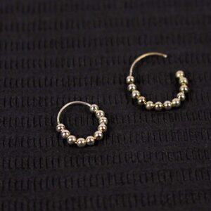 Aros Bali de Plata con Bolitas – Para Oreja o Nariz