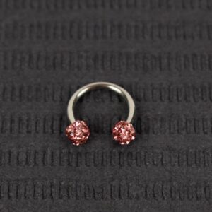 Piercing Septum de Acero Quirúrgico con Esferas Rosadas