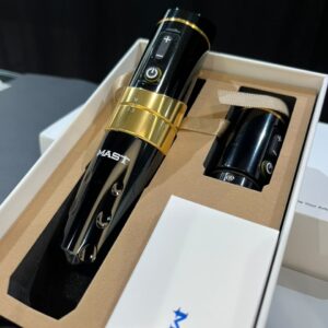 Máquina de Tatuaje Inalámbrica Dragonhawk Mast Flip 3 – Stroke Ajustable 2.4 a 4.2 mm – Oro